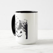 Haunted Forest Ghost Mug – Dark & Spooky Silhouett Tasse (Vorderseite Links)
