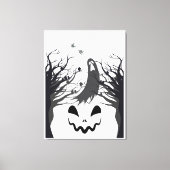 Haunted Forest Ghost Stretched Canvas – Dark & Spo Leinwanddruck (Vorderseite)
