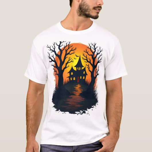 Haunted Forest � Spooky Halloween Nature Tee (Vorderseite)