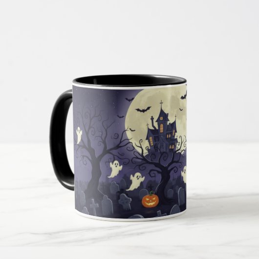 Haunted Graveyard Mug Tasse (Vorderseite Links)