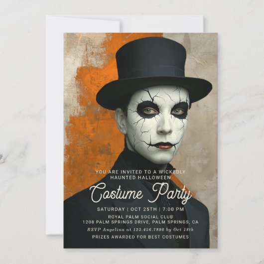 Haunted Halloween Costume Party Einladung (Vorderseite)