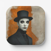 Haunted Halloween Gothic Costume Party Pappteller (Vorderseite)