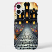 Haunted Halloween Mansion Glow Phone Case (Rückseite)