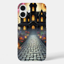 Haunted Halloween Mansion Glow Phone Case