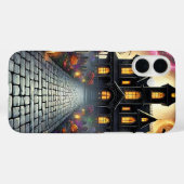 Haunted Halloween Mansion Glow Phone Case (Rückseite (Horizontal))