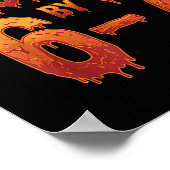 Haunted Halloween Skeleton Haunted Six Seven Numbe Poster (Ecke)