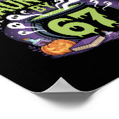 Haunted Halloween Skeleton Haunted Six Seven Numbe Poster (Ecke)