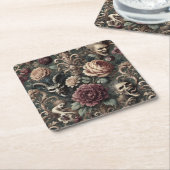 Haunted Harmonics – Gothic Victorian Rechteckiger Pappuntersetzer (angewinkelt)