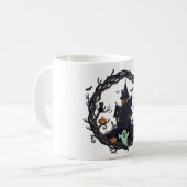 👻 "Haunted Haven" Halloween Night Mug Kaffeetasse (Vorderseite Links)