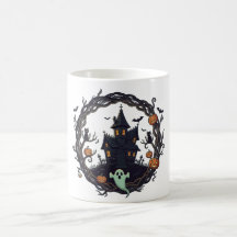 👻 "Haunted Haven" Halloween Night Mug