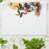 Haunted Hayride Cow Geschirrtuch (Gefaltet)