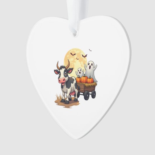 Haunted Hayride Cow Ornament (Vorderseite)