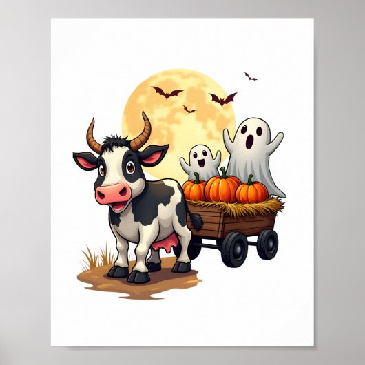 Haunted Hayride Cow Poster (Vorne)
