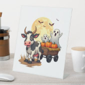 Haunted Hayride Cow Sockelschild (In Situ)