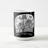 Haunted House and Bats Halloween  Kaffeetasse (Mittel)