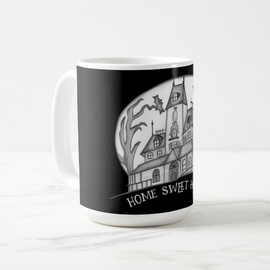 Haunted House and Bats Halloween  Kaffeetasse (Vorderseite Links)