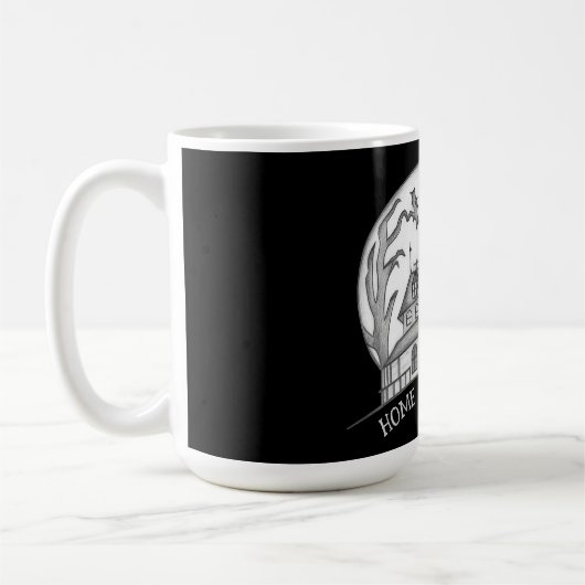 Haunted House and Bats Halloween Kaffeetasse (Links)