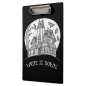 Haunted House and Bats Halloween  Klemmbrett (Links)