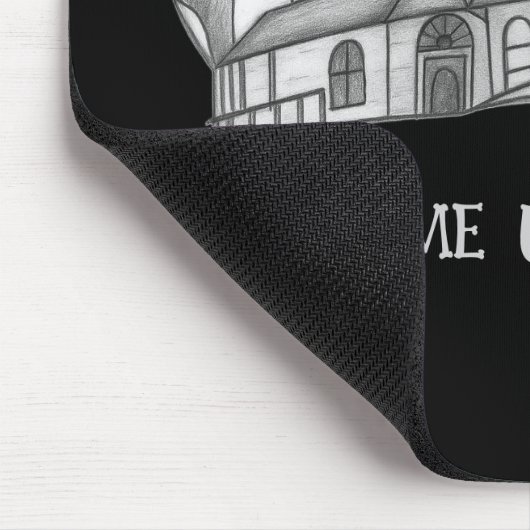 Haunted House and Bats Halloween  Mousepad (Ecke)