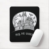 Haunted House and Bats Halloween Mousepad (Mit Mouse)