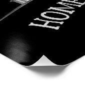 Haunted House and Bats Halloween  Poster (Ecke)