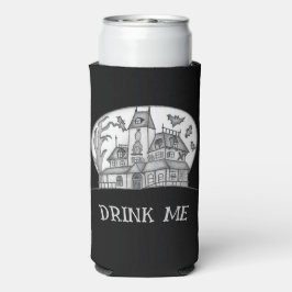 Haunted House and Bats Halloween Selters Dosenkühler