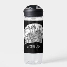 Haunted House and Bats Halloween  Trinkflasche