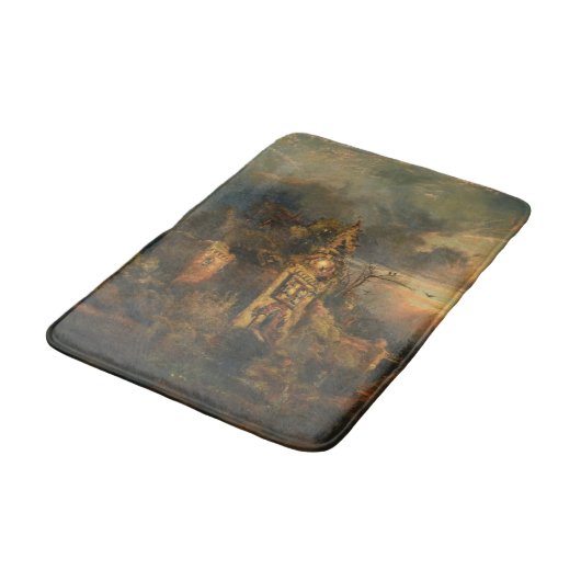 Haunted House Badematte (Schrägansicht)