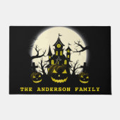 Haunted House, Cemetery & Pumpkins - Halloween Fußmatte (Vorderseite)