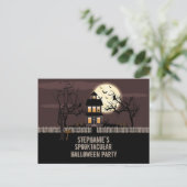Haunted House Einladungspostkarte (Stehend Vorderseite)