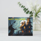 Haunted House Feiertagspostkarte (Stehend Vorderseite)