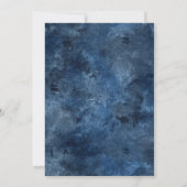 Haunted House Halloween Party Invitation – Blue Save The Date (Rückseite)