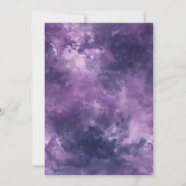 Haunted House Halloween Party Invitation – Purple Save The Date (Rückseite)