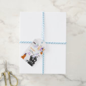 Haunted House Hey Boo Purple Halloween Birthday  Geschenkanhänger (Mit Garn)