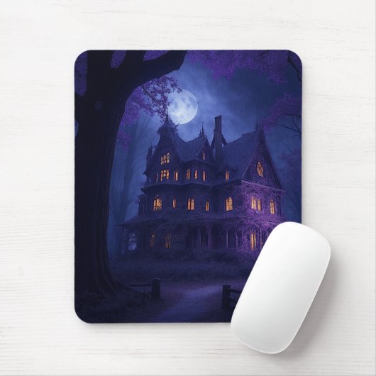 Haunted House on the Hill Mousepad (Mit Mouse)