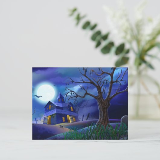 Haunted House Postkarte (Stehend Vorderseite)