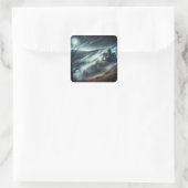 Haunted House Quadratischer Aufkleber (Tasche)
