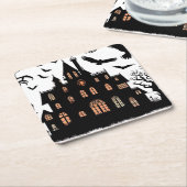 Haunted House Rechteckiger Pappuntersetzer (angewinkelt)
