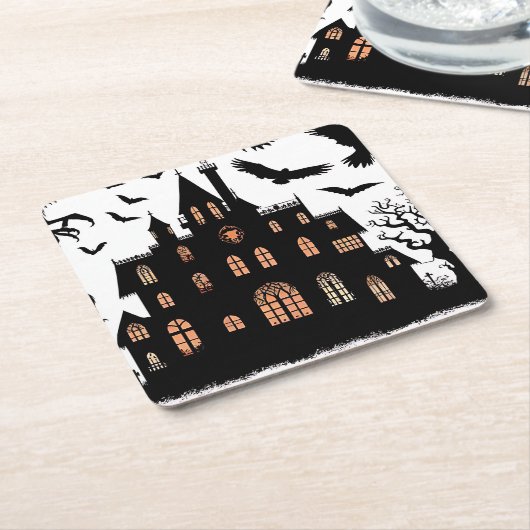 Haunted House Rechteckiger Pappuntersetzer (angewinkelt)