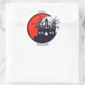 Haunted House Runder Aufkleber (Tasche)