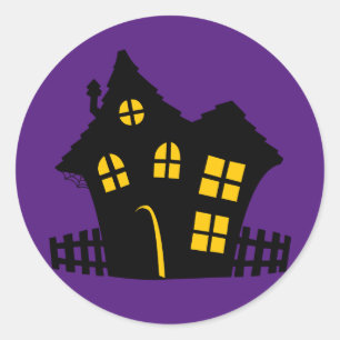 Haunted House Runder Aufkleber