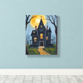 Haunted House | Spooky Halloween  Leinwanddruck (Insitu (Holzboden))
