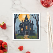 Haunted House | Spooky Halloween Party Serviette (Beispiel)