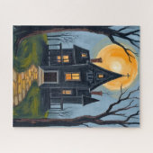 Haunted House | Spooky Halloween Watercolor Puzzle (Horizontal)