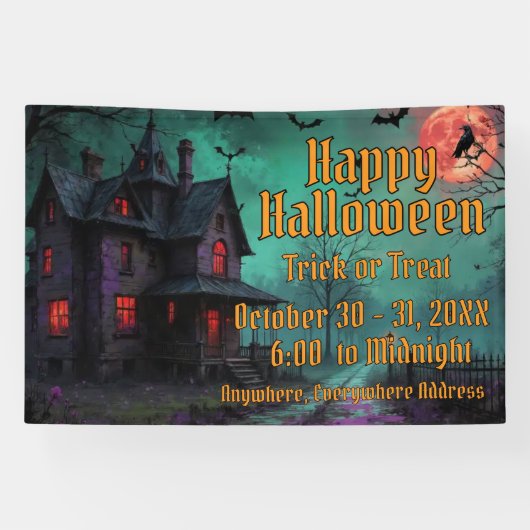 Haunted House Themed Banner (Horizontal)