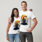 Haunted House with Bats � Spooky Halloween Tee (Unisex)
