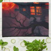 Haunted Mansion Halloween Kitchen Towel Geschirrtuch (Gefaltet)