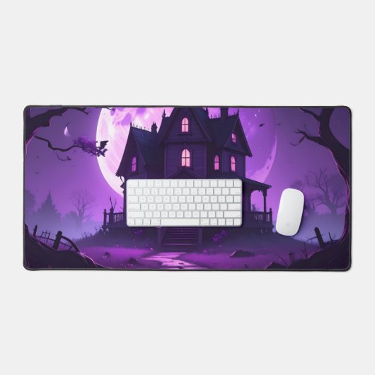 🖤 Haunted Moonlight – Desk Mat Schreibtischunterlage (Tastatur & Maus)