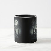 HAUNTED NIGHT Black Mug Tasse (Zentrum)