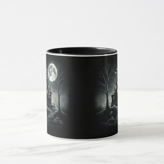 HAUNTED NIGHT Black Mug  Tasse (Zentrum)